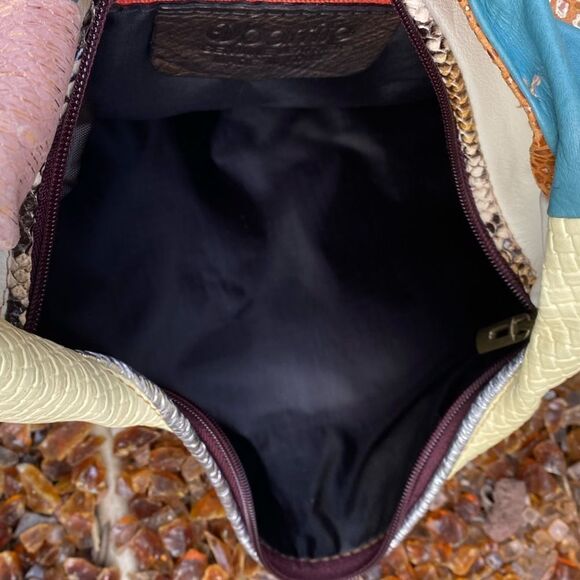 Ebarrito Light Yellow/Cream/White/Multicolor Hobo Leather Bag Made in Italy EUC! - Picture 6 of 8